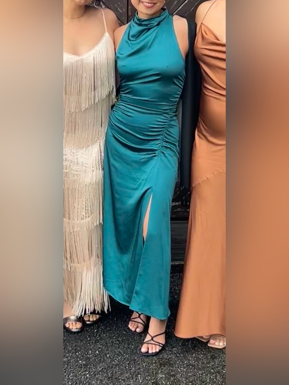 ALC Inez Satin Midi Dress